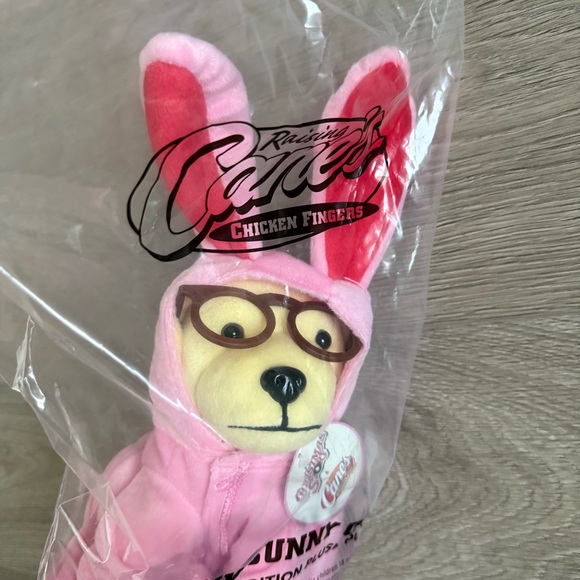 🆕 Raising Cane’s Limited Edition "A Christmas Story" Pink Bunny Cane Plush Puppy - Picture 3 of 6